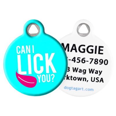 Can I Lick You Dog Tag Art ID Tag – LupinePet®