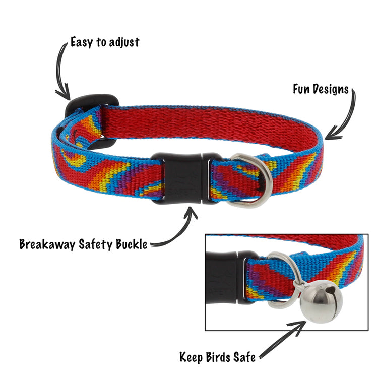 Cat Collar with breakaway safety buckle in Lollipop Original Designs by Lupine Pet