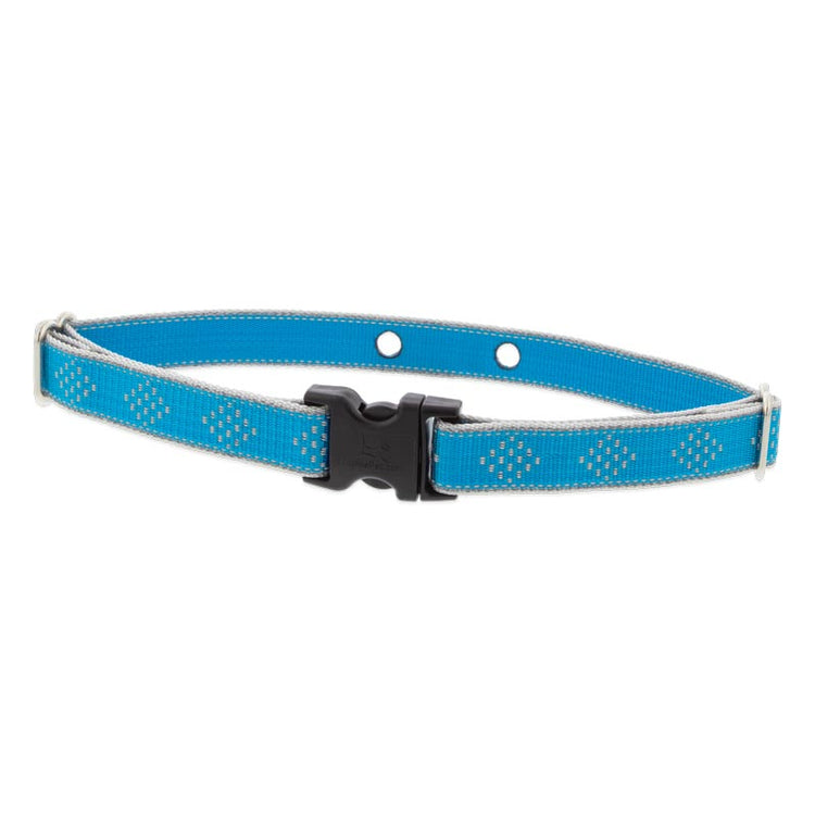 Invisible Fence Underground Fence Dog Collar Strap from LupinePet in 3/4in width and 16in-24in neck size ? Blue Diamond Design