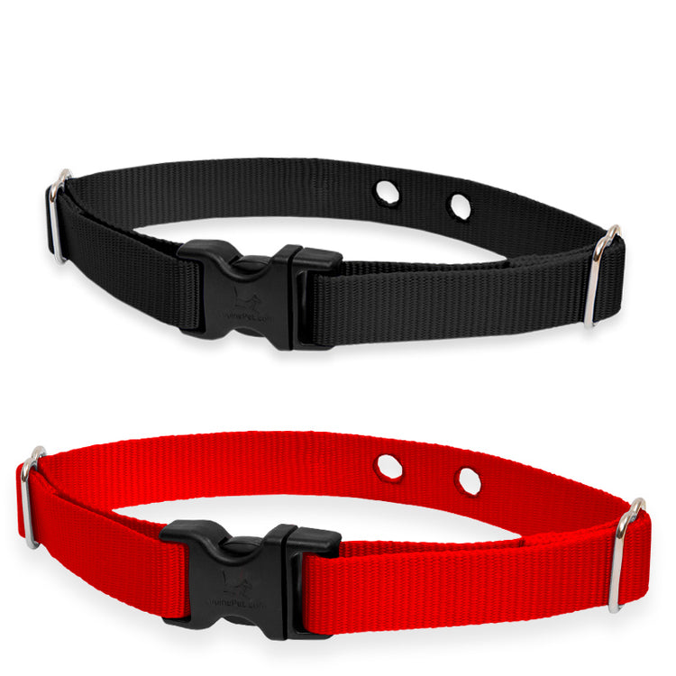 Underground Containment collars for invisible fence system in Solids collection black and red on a white background