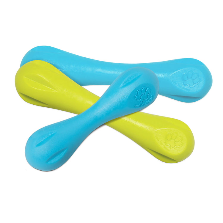 West Paw Hurley dog chew toys, in multiple colors shown on a plain white background