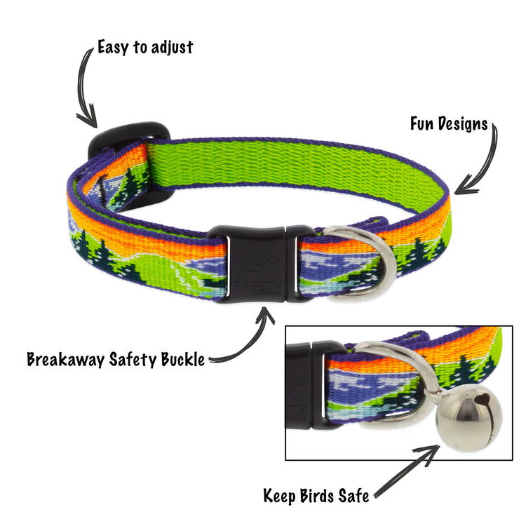 Cat Collar with breakaway safety buckle in Lollipop Original Designs by Lupine Pet