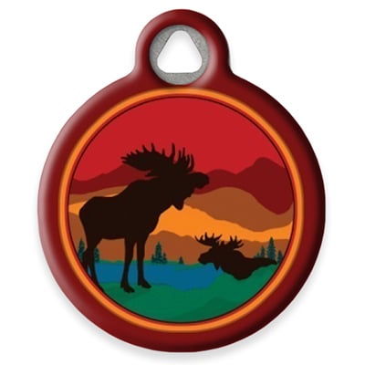 Moose on the Loose Dog Tag Art Pet ID Tag – LupinePet®