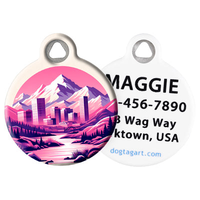 Pet ID Tag from LupinePet by Dog Tag Art – Denver Design front and back