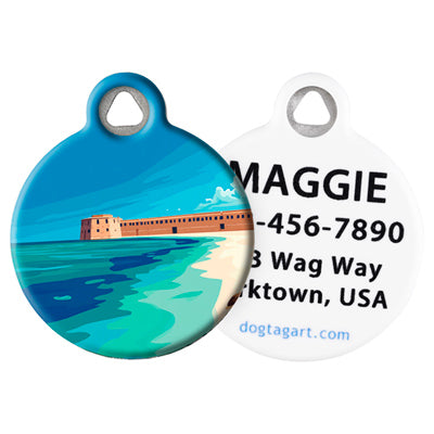 Pet ID Tag from LupinePet by Dog Tag Art – Congaree Design front and back