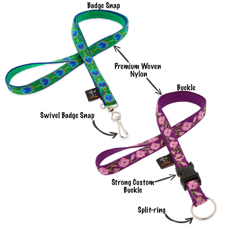 LupinePet lanyards available assorted popular designs. 