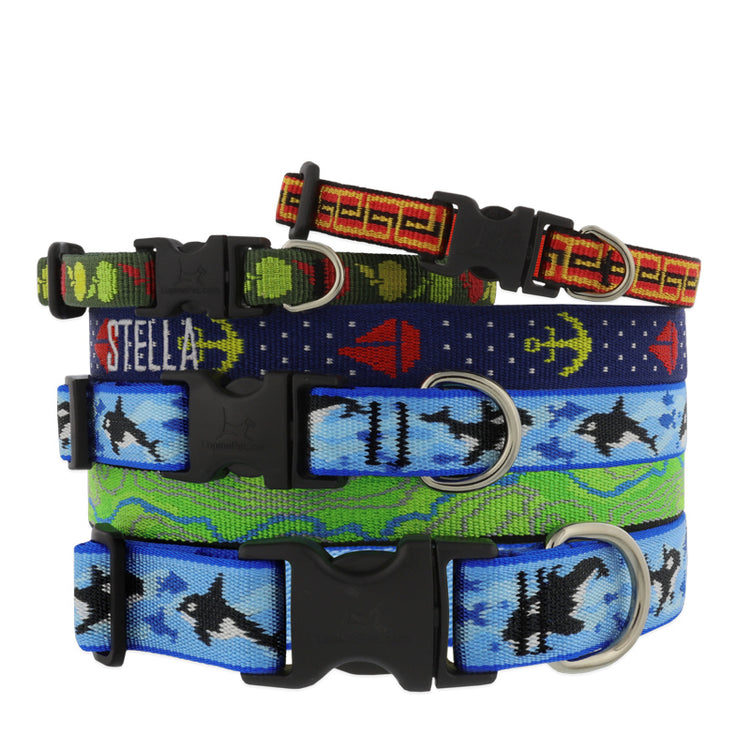 LupinePet dog collars in assorted Micro Batch limited designs