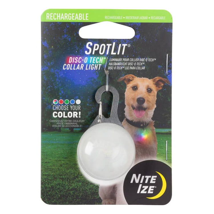 SpotLit? Rechargeable DSIC-O TECH? LED Collar Light from LupinePet by NiteIze