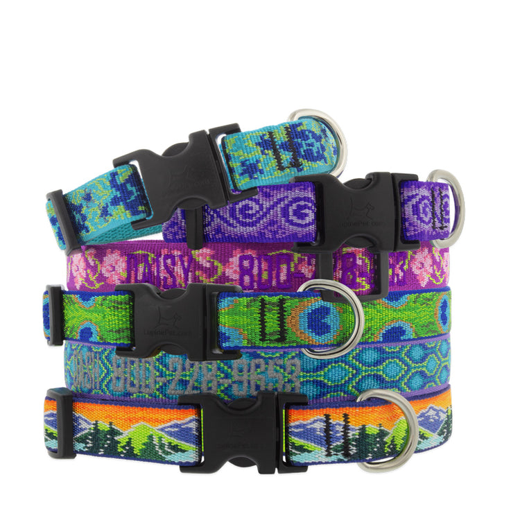 
                    
                      Dog Collars from LupinePet in our Original Designs with Optional Custom Embroidery
                    
                  