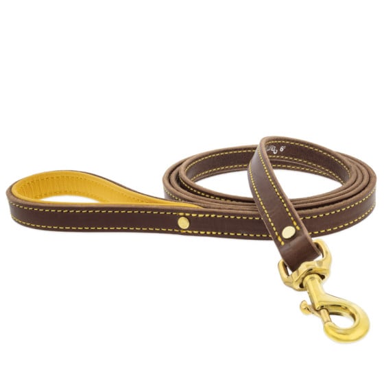 3/4in 6ft Deer Ridge Leather Leash by Weaver