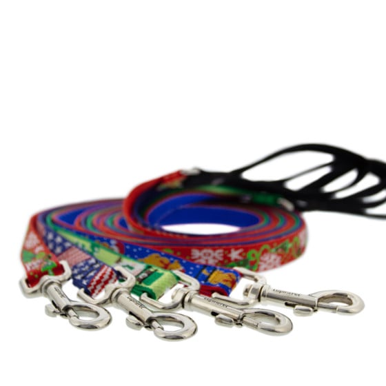 Holiday Dog Leash by LupinePet. Assorted designs from our Holiday Collection.