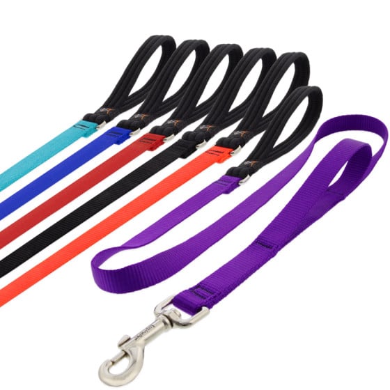 Double handle leashes in LupinePet Basic Solids