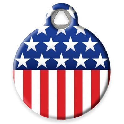 LupinePet Stars and Stripes Pet ID Tag by Dog Tag Art