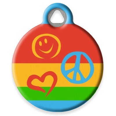 LupinePet Peace Pup Pet ID Tag by Dog Tag Art