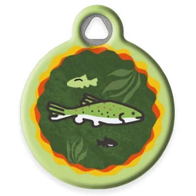 LupinePet Brook Trout Pet ID Tag by Dog Tag Art