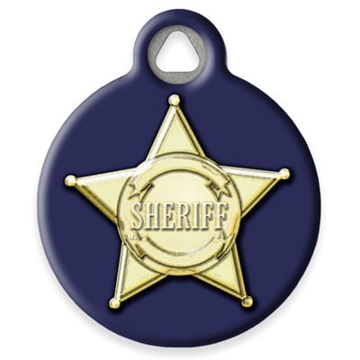 LupinePet Sheriff Badge Pet ID Tag by Dog Tag Art