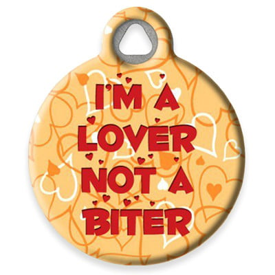 LupinePet I'm a Lover Pet ID Tag by Dog Tag Art