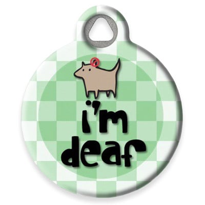 deaf dog collar tag