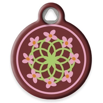 LupinePet Cherry Blossom Pet ID Tag by Dog Tag Art