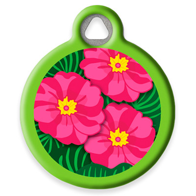 Pet ID Tag from LupinePet by Dog Tag Art - Petunias Design