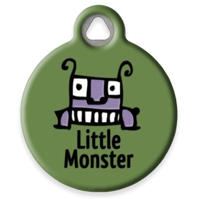 LupinePet Little Monster Pet ID Tag by Dog Tag Art