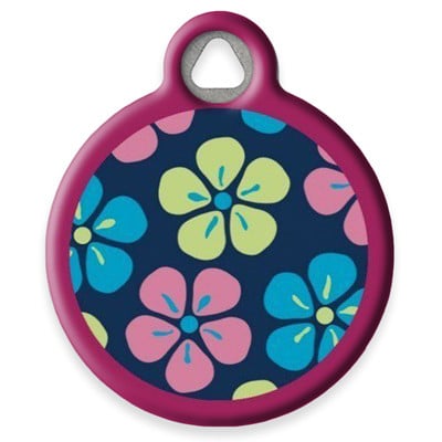 LupinePet Flower Power Pet ID Tag by Dog Tag Art