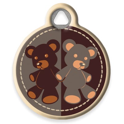 LupinePet Teddy Bear Pet ID Tag by Dog Tag Art
