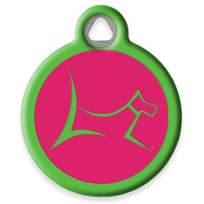 LupinePet Bermuda Pink Pet ID Tag by Dog Tag Art