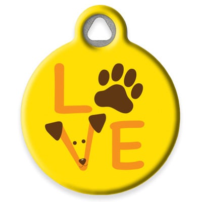 LupinePet Dog Love Pet ID Tag by Dog Tag Art