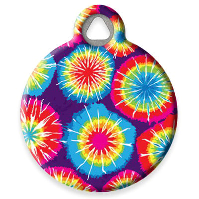 LupinePet Tie Dye Pet ID Tag by Dog Tag Art