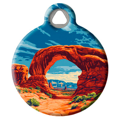 Pet ID Tag from LupinePet by Dog Tag Art in the Arches Design