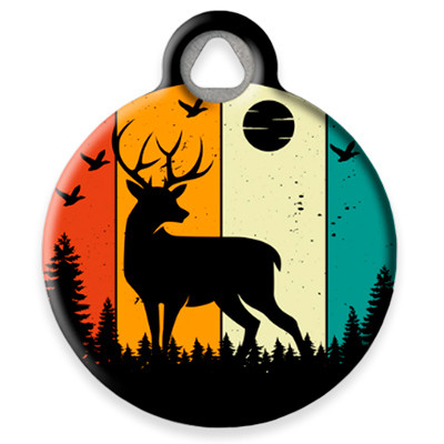 Pet ID Tag from LupinePet by Dog Tag Art in the Buck Hunter Design