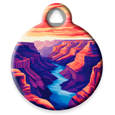 Pet ID Tag from LupinePet by Dog Tag Art in the Grand Canyon Design