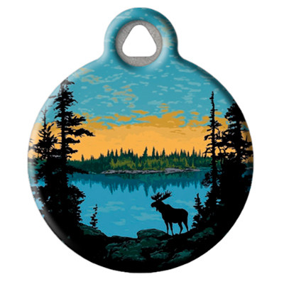 Pet ID Tag from LupinePet by Dog Tag Art in the Isle Royale Design