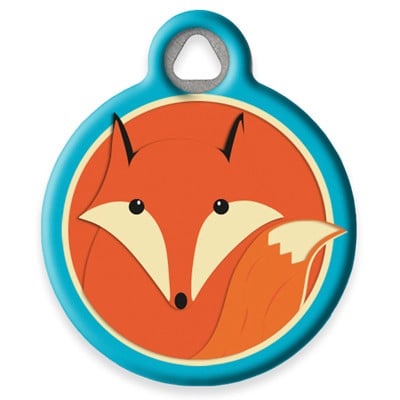 LupinePet Foxy Paws Pet ID Tag by Dog Tag Art