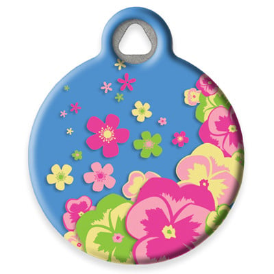 LupinePet Cottage Garden Pet ID Tag by Dog Tag Art
