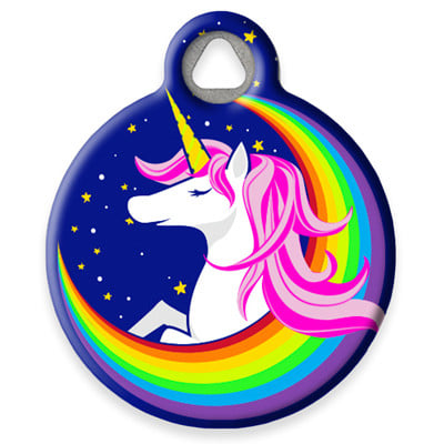 LupinePet Magic Unicorn Pet ID Tag by Dog Tag Art