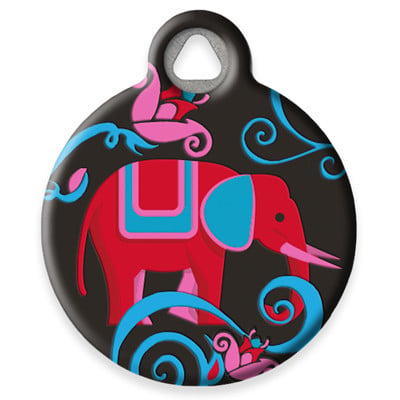 LupinePet Elephant Walk Pet ID Tag by Dog Tag Art