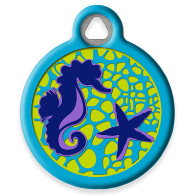 LupinePet Sea Ponies Pet ID Tag by Dog Tag Art