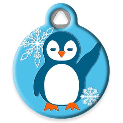 LupinePet Penguin Party Pet ID Tag by Dog Tag Art