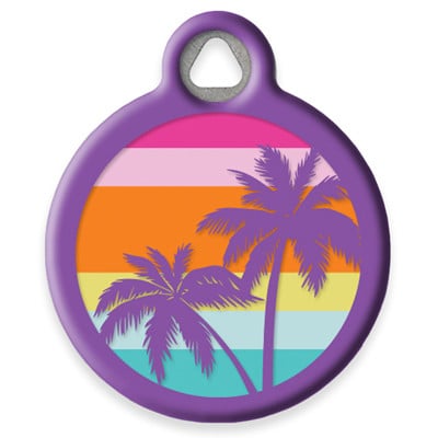 LupinePet Sunset Beach Pet ID Tag by Dog Tag Art