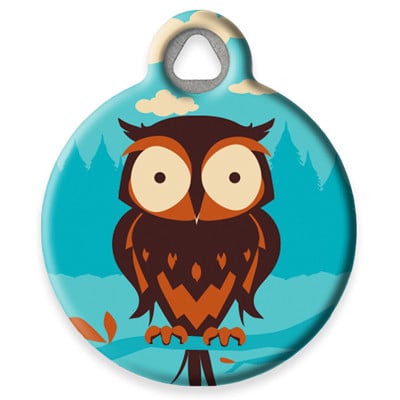LupinePet Hoot Pet ID Tag by Dog Tag Art