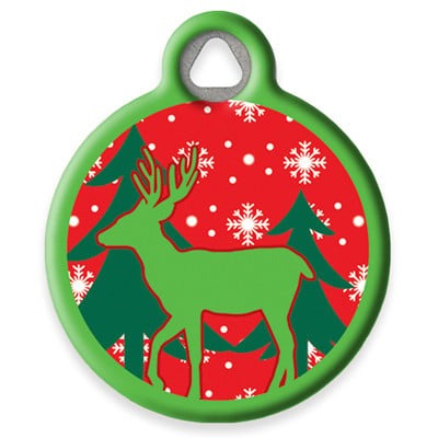 LupinePet Happy Holidays Pet ID Tag by Dog Tag Art