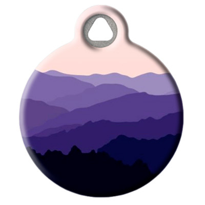 Pet ID Tag from LupinePet by Dog Tag Art in the Purple Mountain Design
