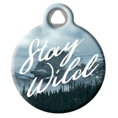 Pet ID Tag from LupinePet by Dog Tag Art in the Stay Wild Design