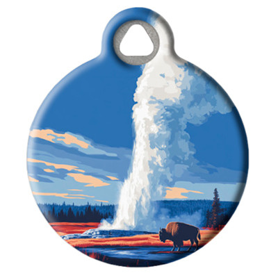 Pet ID Tag from LupinePet by Dog Tag Art in the Yellowstone Design