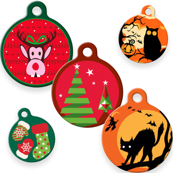 Holiday Dog Tag Art Pet ID Tags