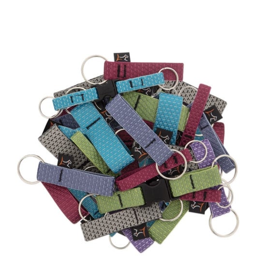 LupinePet Split-ring and Buckle style key chains in assorted Eco colors