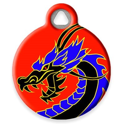 LupinePet Lucky Dragon Pet ID Tag by Dog Tag Art 