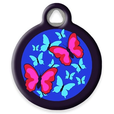 LupinePet Social Butterfly Pet ID Tag by Dog Tag Art 